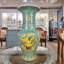 Famille Verte Style Porcelain Vase with Scenic Panels
