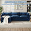 Canapé modulaire en chenille 3 places - Canapé-lit modulaire à assise profonde avec repose-pieds-1530039997