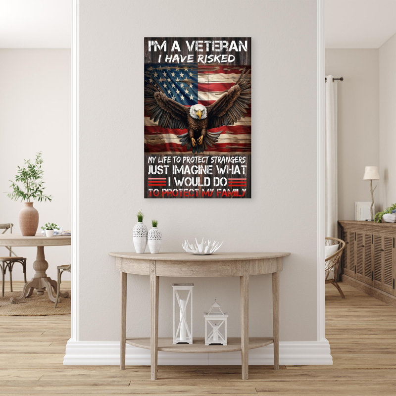 «Im Aeteran I Have Rised - 1 pièce», reproduction d'art graphique sur toile tendue, H 36 po x l 24 po x P 1,25 po