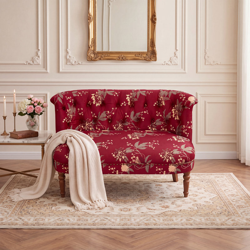 Causeuse Eloise, Vintage Blue Velvet