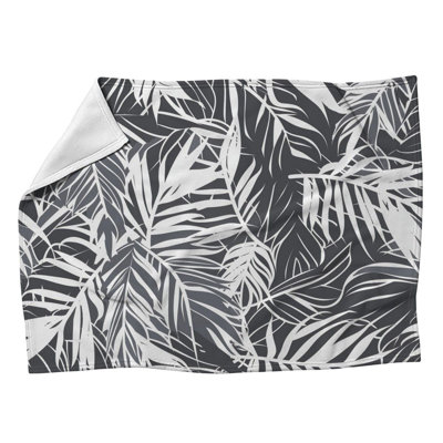 Floral Nature Motif Fleece Blanket