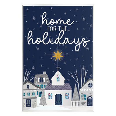 Home for the Holidays Night Sky by Linda Birtel - Unframed Graphic Art on MDF -  The Holiday Aisle®, 6B67791AA6294C749FAACCFAE0714F0E