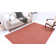Everyday Solid Machine Woven / Power Loomed Performance Rust Red Rug