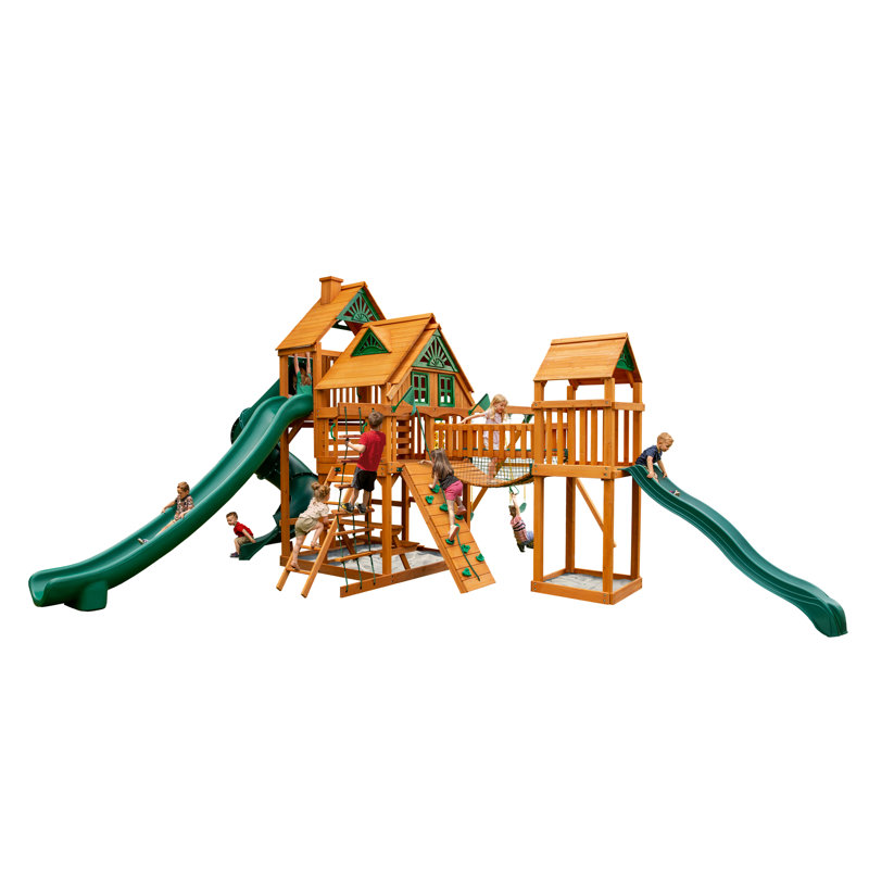 Gorilla Playsets Cedar Wood Treasure Trove II Swing Set