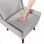 Fauteuil d'appoint contemporain pour salon avec revêtement d'appoint en chenille gris ardoise et pieds en bois massif-374103977