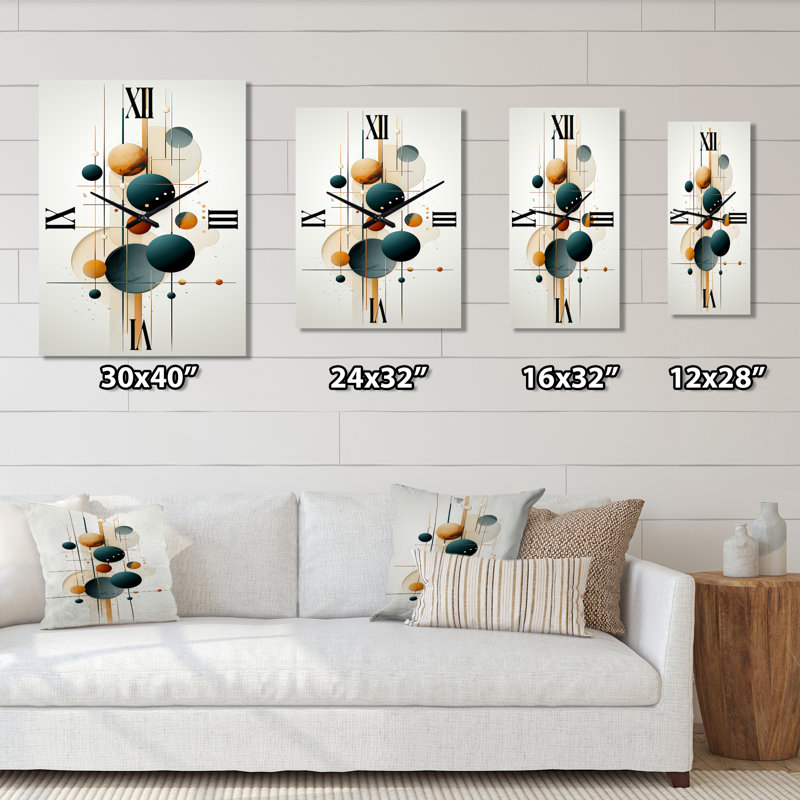 Horloge murale géométrique moderne Sweet Serenity, H 28 po x l 12 po x P 1 po