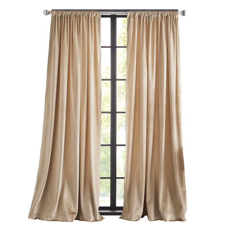 Martha Stewart Marthas Velvet Linen 50 X 84 Curtain Panel Pair, Linen, 50" W x 84" L