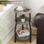 Table d'appoint ronde à 3 niveaux avec station de charge, P 11,8 po x l 11,8 po x H 21,5 po-855705069