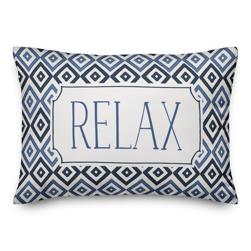 Housse de coussin et insert pour l'extérieur Relax Diamonds, Bleu