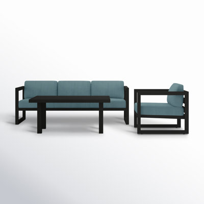 Smith 3 Piece Sofa Seating Group with Sunbrella® Cushions