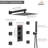 Revitalize 12 Inch Luxury Thermostatic Complete Shower System with Rough-in Valve-62520467