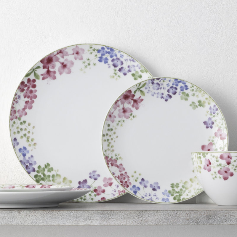 Couvert individuel 4 pièces Noritake Bloomington Road, Bleu / vert / rose / mauve