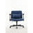 Modern Linen Blue Criss Cross Armrest Office Chair - Comfortable And Stylish For Home And Workspace