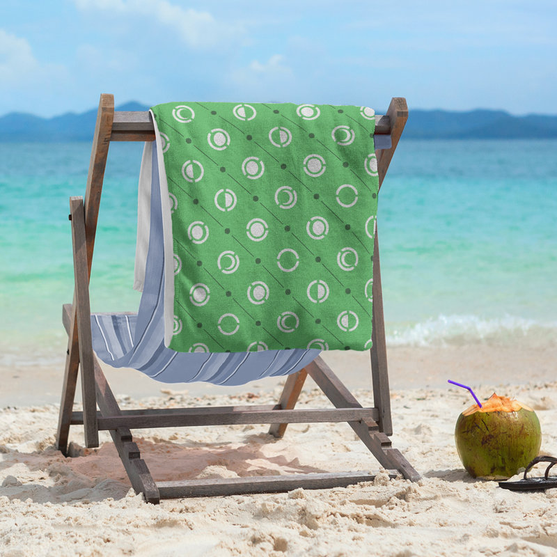 Serviette de plage Classic Moon Phases, Vert