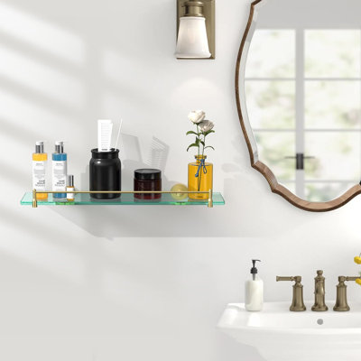 Genea Glass Bathroom Shelves