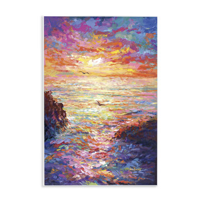 «Vibrant Abstract Ocean Sunset» par Leon Devenice