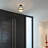 Modern Black Globe Semi Flush Ceiling Light-108792196
