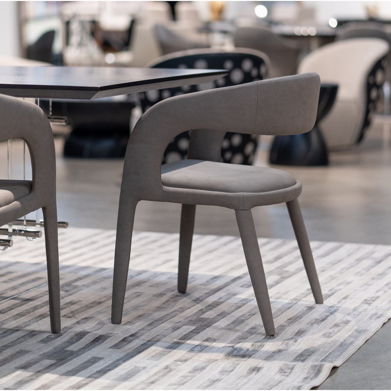 Freestyle Vegan Leather Dining Armchair, Gray