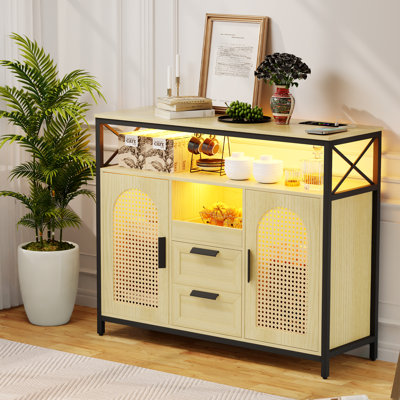 Anquetta 40" RGB Sideboard with Wireless Charging Station