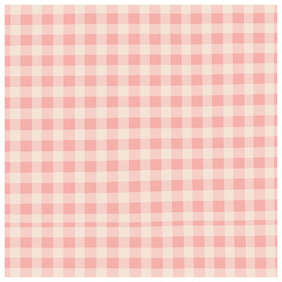 Pink Beige Gingham Check Wall Tapestry - Gingham Wall Decor