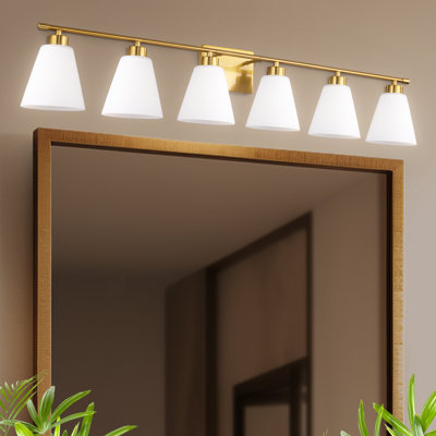 Applique murale 45 po à 45 lumières pour meuble-lavabo doré