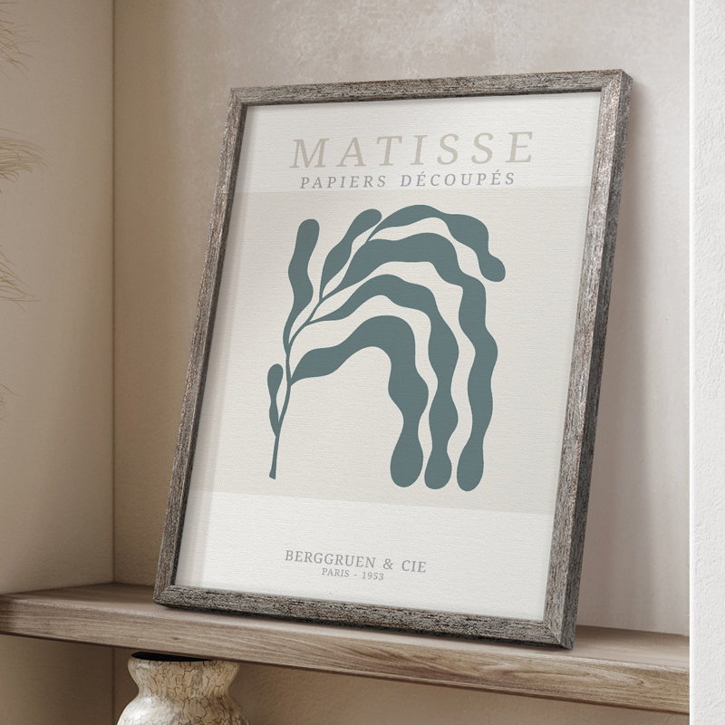 Matisse CD XXV, reproduction d'art encadrée - bois massif, H 30 po x l 24 po