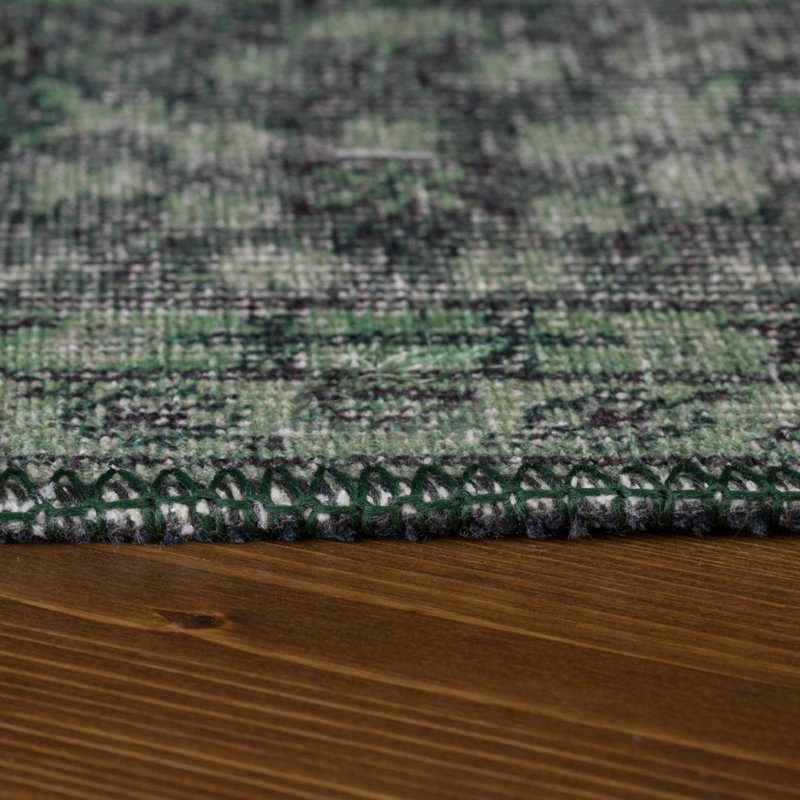 Luxurious Machine Washable Area Rug, 4.9 x 7.5 Feet, 100% Polyester, 1850 g/m², Pile Height: 0.2 inches | Eco-Friendly Recycled Poly Cotton Backing | Perfect for Living Room & Bedroom, Soft and Durable Design
