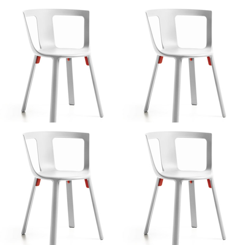 Chaise empilable Fla, Blanc