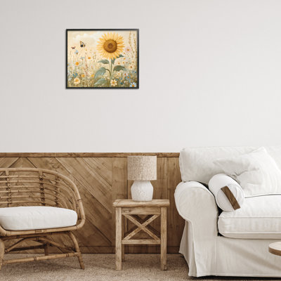 Giclée encadrée de tournesol, par Petal Prints Design
