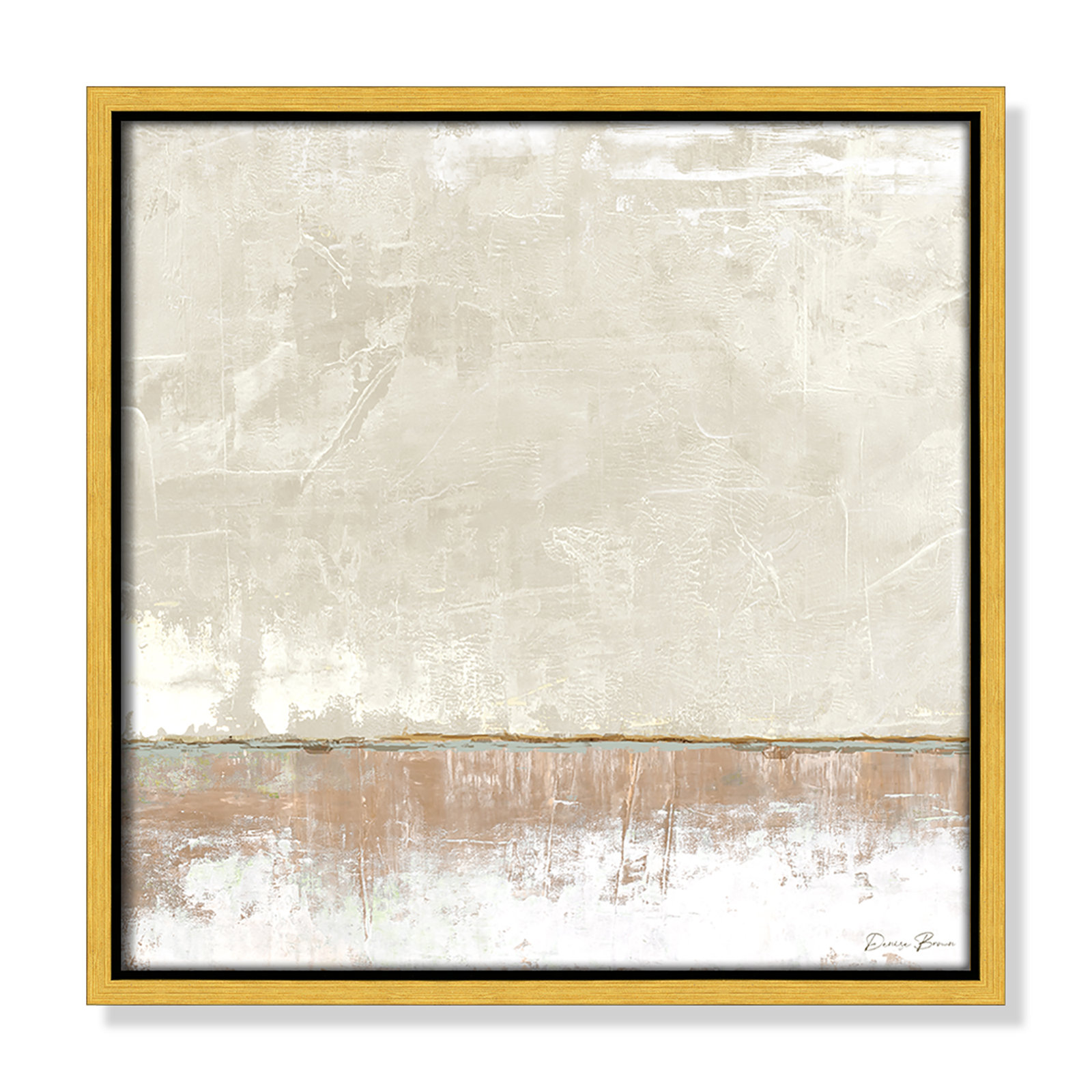 Delevan "Better Days II" Print, 13.5" H x 13.5" W, Gold