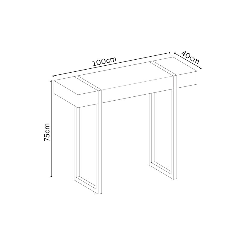Chakevia 100cm Console Table