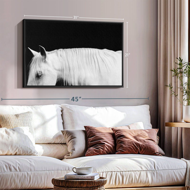 «White on Black I», reproduction sur toile, H 31 po x l 21 po