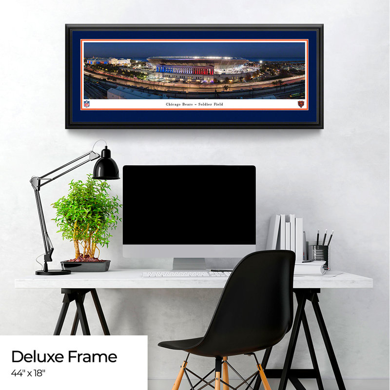 «Soldier Field, Home of the Chicago Bears», reproduction encadrée de luxe