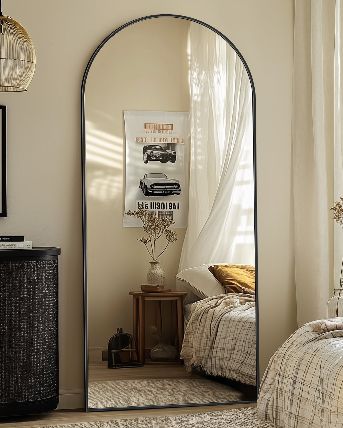 Mercer41 Arched Metal Oversized Full-Length Mirror & Reviews | Wayfair