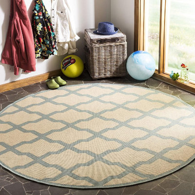 Tapis d'intérieur / extérieur à motif géométrique 100 pièces Ferrill Linden