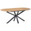 Extendable Oval Metal Base Dining Table