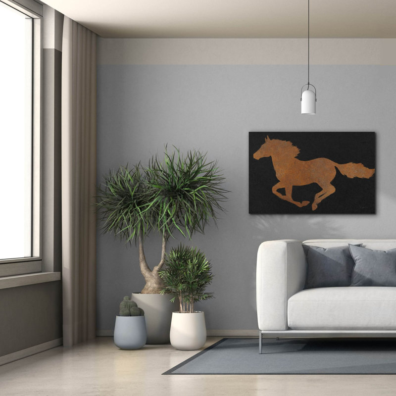 Toile épique «Equine 1 Industrial» par James Wiens «Epic Graffiti», 40 po x 26 po, H 26 po x l 40 po