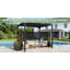 Ensemble de pergola à persiennes l 8 pi x P 10 pi avec 2 jardinières et treillis