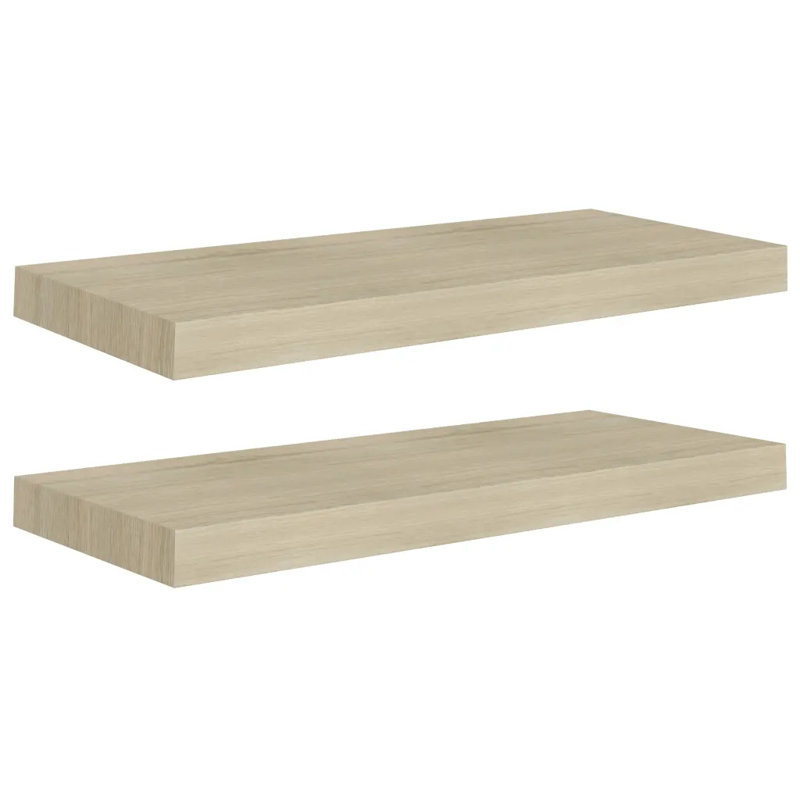Arson 2 Piece Floating Shelf, Oak, 3.8cm H x 23.5cm W x 60cm D