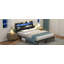 Structure de grand lit avec rangement multi-espace