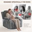 Fauteuil berçant surdimensionné avec accoudoirs réglables et inclinables avec porte-gobelet