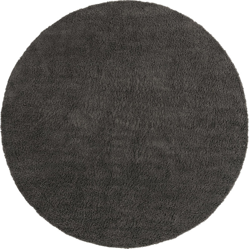 Tapis gris foncé , Rond 12 pi 4 po