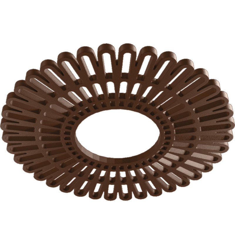 Médaillon de plafond 24 po x 24 po x 8 7/8 po x P 3/4 po de qualité architecturale, cuivre, H 24 po x l 24 po x P 0,75 po