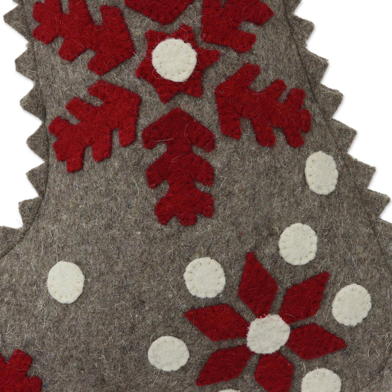 Chaussette de noël en laine de noël snowfall