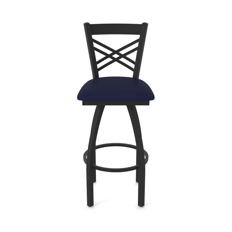 Tabouret pivotant 820 Catalina, Noir froissé, Vinyle - crépuscule Canter, Tabouret de bar (siège d'une hauteur de 30 po)