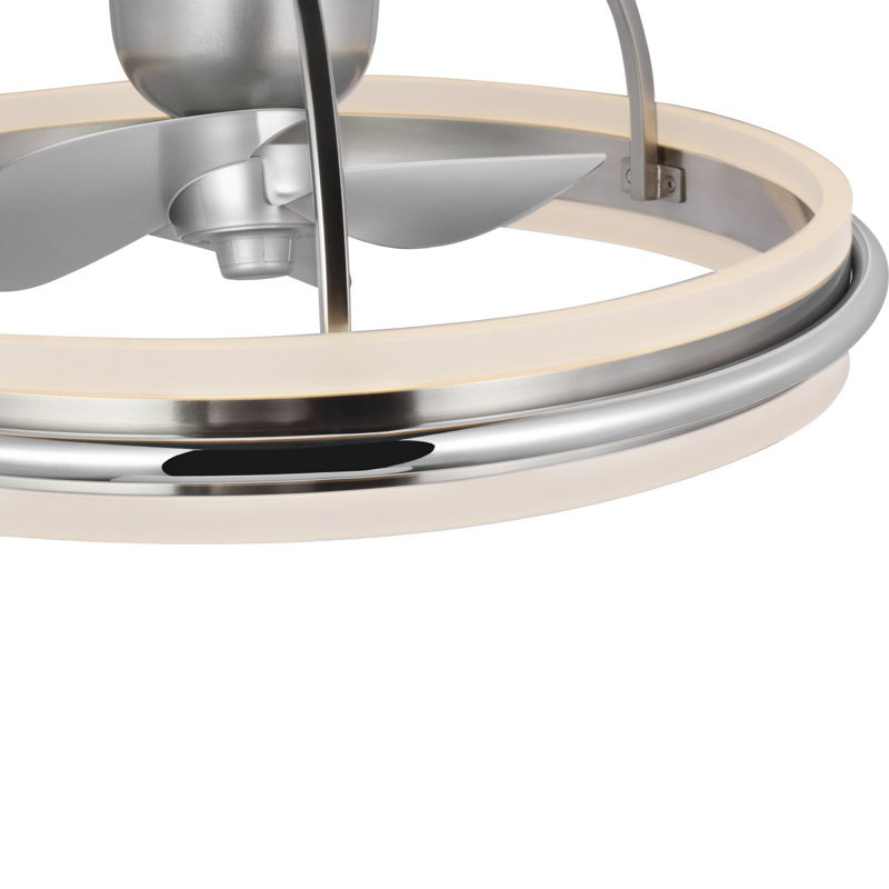 Burnett 20'' Ceiling Fan with LED Lights, Brushed Nickel