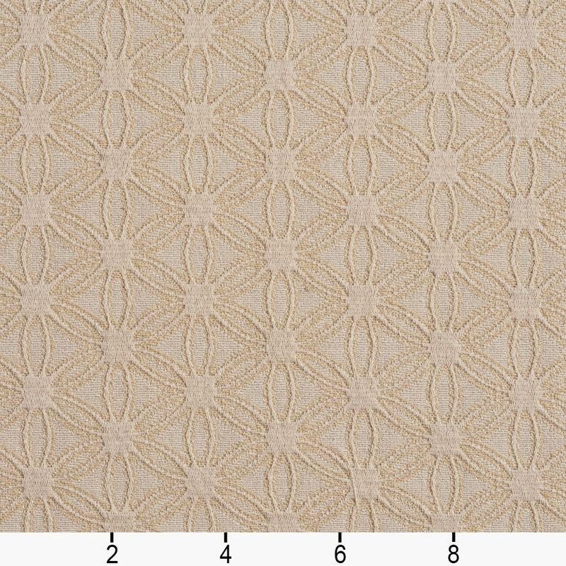 Tissu floral matelassé, Ivoire 4
