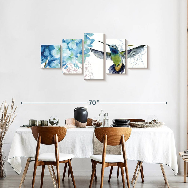 Spring Nectar - Ensemble de 5 toiles tendues, H 55 po x l 24 po x P 1,25 po