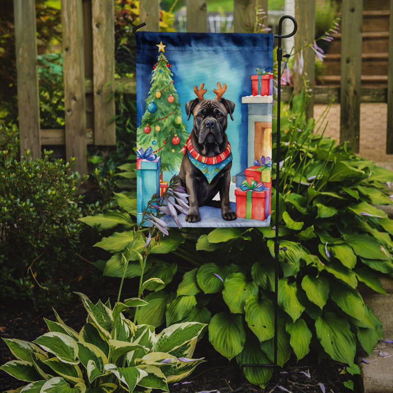 Drapeau de Noël renne de jardin, Cane corso