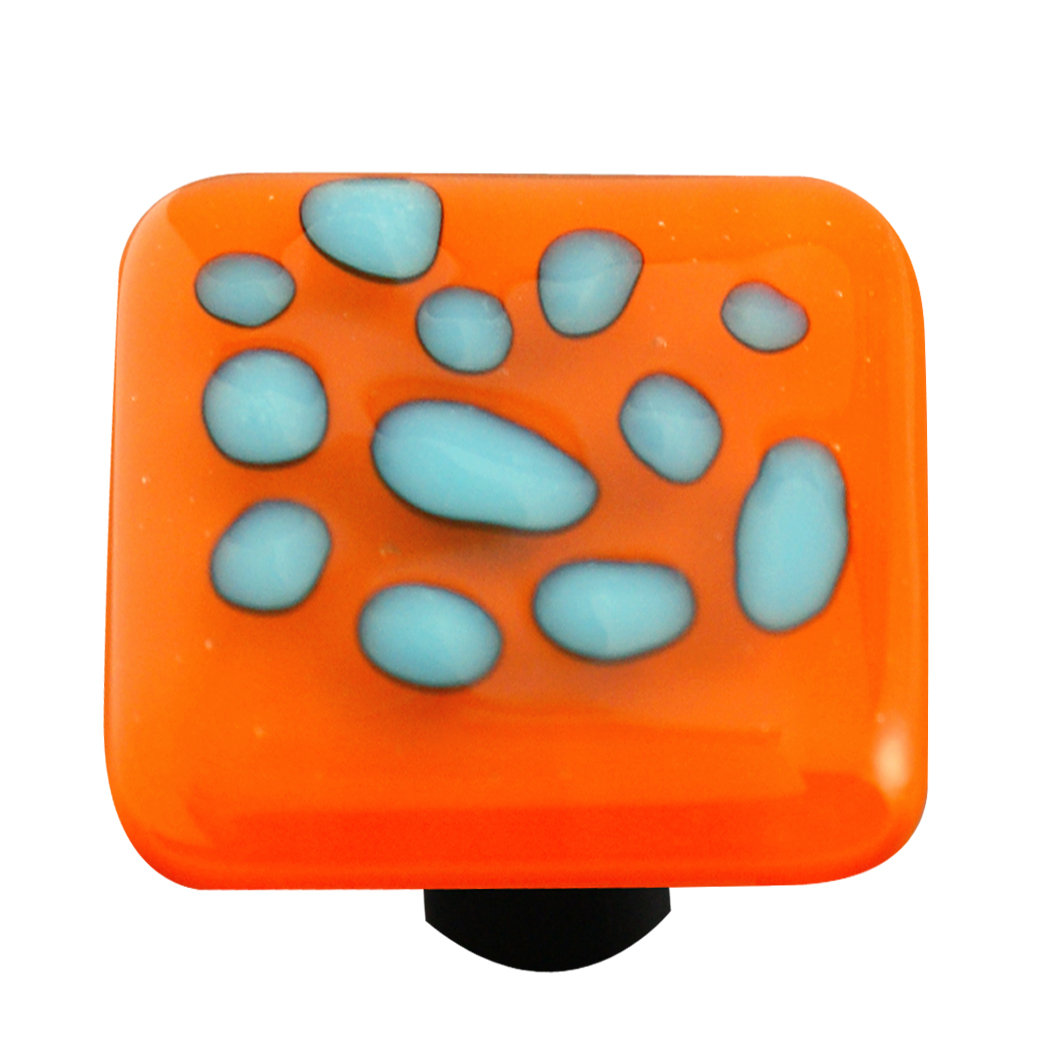 Oversized Reactive 1.5" Length Square Knob Aquila Art Glass
